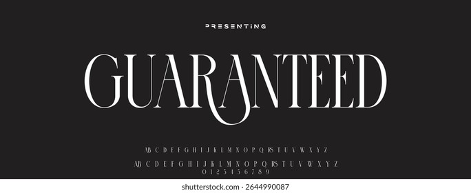 Modern luxury beauty font alphabet logo. Typography beautiful minimal elegant classic letter serif fonts fashion wedding vintage retro logos. vector illustration