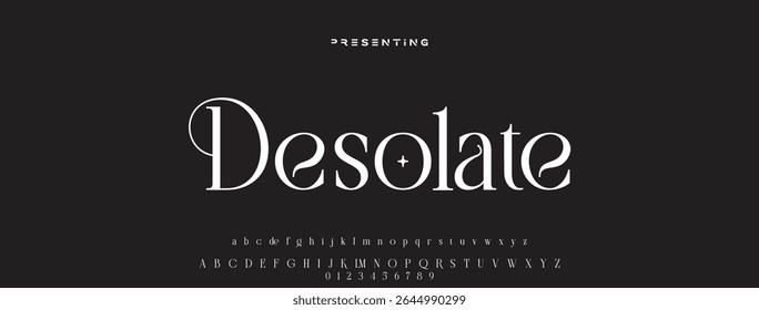 Modern luxury beauty font alphabet logo. Typography beautiful minimal elegant classic letter serif fonts fashion wedding vintage retro logos. vector illustration