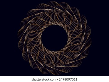 Modern Luxury black abstract background with waves for banner. Vector background with lines. Element for design isolated on perfect colorful.