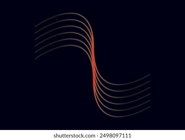 Modern Luxury black abstract background with waves for banner. Vector background with lines. Element for design isolated on perfect colorful.