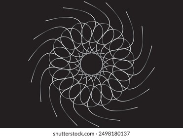 Modern Luxury black abstract background with waves for banner and poster. Vector background with lines. Element for design isolated on perfect colorful illustration. 