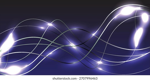 modern luxury blue dynamic lines. Neon lines of speed and fast wind. blue vector background