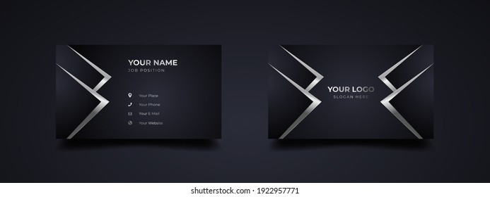 Modern luxury business card print template design. Inspiration from the abstract. Contact card for company. Two sided golden design . Vector illustration ready to print.