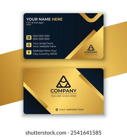 Plantilla de tarjeta de visita de lujo moderno con diseño y Elementos personalizables Abstractas. Profesional, 
Diseño de Vector editable minimalista para identidad de marca