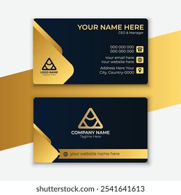 Plantilla de tarjeta de visita de lujo moderno con diseño y Elementos personalizables Abstractas. Profesional, 
Diseño de Vector editable minimalista para identidad de marca