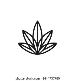 Modern Luxury Cannabis Or Hemp Logo Icon Template