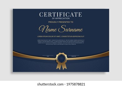Modern and luxury certificate border template