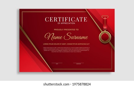 Modern and luxury certificate border template