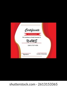 Modern luxury certificate design layout