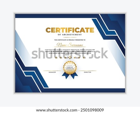 modern and Luxury certificate design template