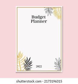 Modern and luxury certificate template with white and gold color. with leaf monstera and leaf palm