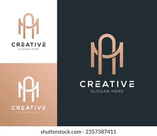 Modernes, sauberes und erstklassiges AM-Brief-Logo, Vektorgrafik-Inspiration