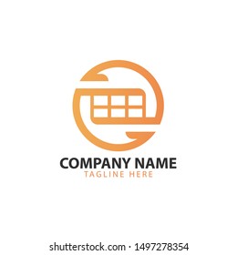 Modern and luxury coin cabinet logo