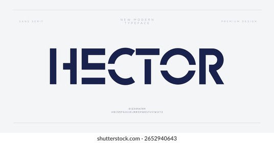 Moderno luxo curvo serif alfabeto exibir fonte vetor