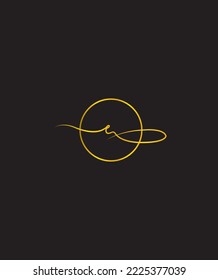 A modern luxury and dazzling script font E vector logo template