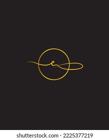 A modern luxury and dazzling script font C vector logo template