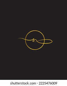 A modern luxury and dazzling script font S vector logo template