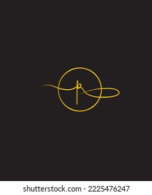 A modern luxury and dazzling script font P vector logo template