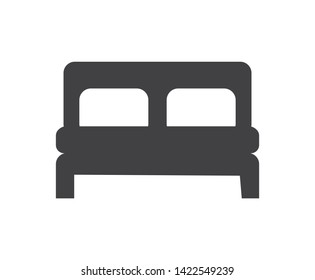 Modern luxury double bed icon vector 
