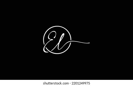 Modern luxury EL alphabet vector design
