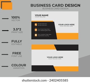 Modern Luxury and elegant golden business card. Design with trendy  minimalist print template. Rounded corner mockup design.