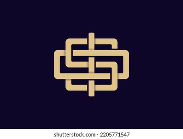 Modern luxury and elegant logo concept letter I S O with a gold color