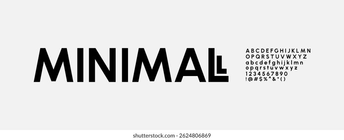 Moderno Luxo Moda Fonte Alfabeto. Elegante Classy fontes para moda, letras, logotipo, marca etc. Tipografia Tipo Face Maiúscula Minúsculas e Número. Ilustração de vetor editável.	