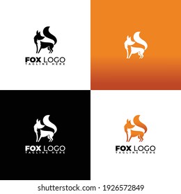modern and luxury fox vector logo template