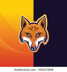 modern and luxury fox vector logo template