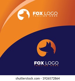 modern and luxury fox vector logo template