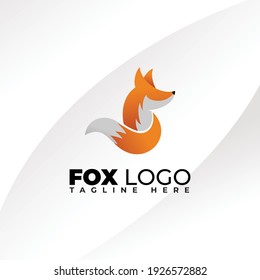 modern and luxury fox vector logo template