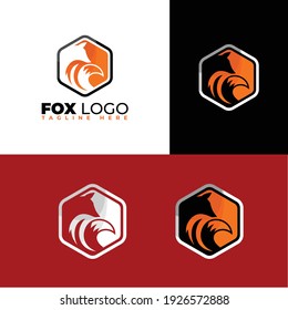 modern and luxury fox vector logo template