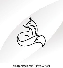 modern and luxury fox vector logo template