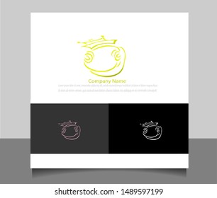 Modern luxury frog king logo vector ilustration template with flat style. Creative design in eps 10.