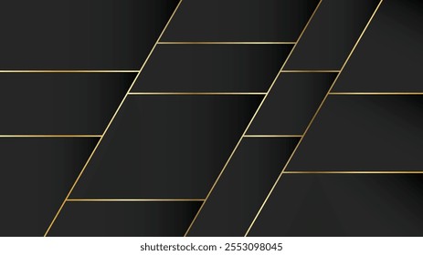 Ilustração moderna do vetor do fundo futurista do luxo. Fundo abstrato de prata e preto escuro. Elementos de forma diagonal escura elegante. Terno para pano de fundo, apresentação, fundo, etc.