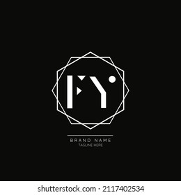Modern Luxury FY Letter Business Logo Design Alphabet Icon Vector Symbol. Creative minimal letter logo template.