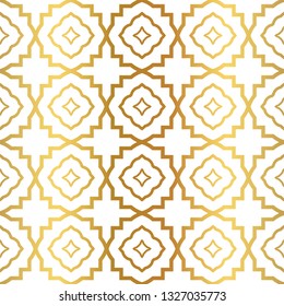 Modern Luxury Geometric Seamless Pattern. Vector Illustration. For Book Design, Background. Vector Illustration. Golden gradient.