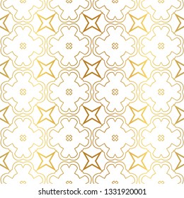 Modern Luxury Geometric Seamless Pattern. Vector Illustration. For Book Design, Background. Vector Illustration. Golden gradient.