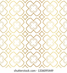 Modern Luxury Geometric Seamless Pattern. Vector Illustration. For Book Design, Background. Vector Illustration. Golden gradient.