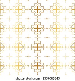 Modern Luxury Geometric Seamless Pattern. Vector Illustration. For Book Design, Background. Vector Illustration. Golden gradient.