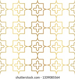 Modern Luxury Geometric Seamless Pattern. Vector Illustration. For Book Design, Background. Vector Illustration. Golden gradient.