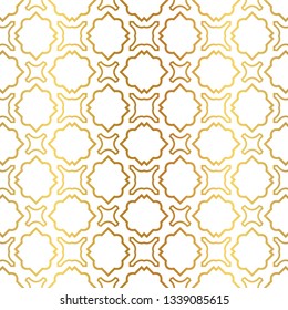 Modern Luxury Geometric Seamless Pattern. Vector Illustration. For Book Design, Background. Vector Illustration. Golden gradient.