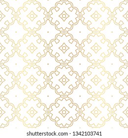 Modern Luxury Geometric Seamless Pattern. Vector Illustration. For Book Design, Background. Vector Illustration. Golden gradient.