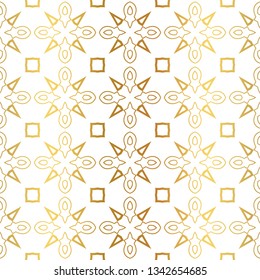 Modern Luxury Geometric Seamless Pattern. Vector Illustration. For Book Design, Background. Vector Illustration. Golden gradient.