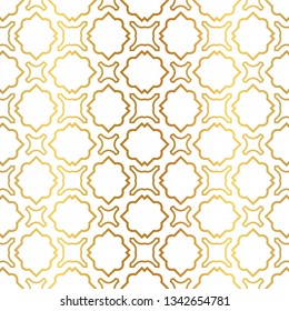 Modern Luxury Geometric Seamless Pattern. Vector Illustration. For Book Design, Background. Vector Illustration. Golden gradient.