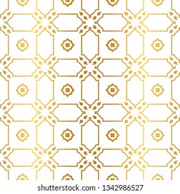 Modern Luxury Geometric Seamless Pattern. Vector Illustration. For Book Design, Background. Vector Illustration. Golden gradient.