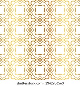 Modern Luxury Geometric Seamless Pattern. Vector Illustration. For Book Design, Background. Vector Illustration. Golden gradient.