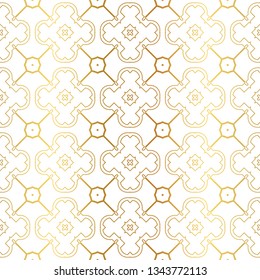 Modern Luxury Geometric Seamless Pattern. Vector Illustration. For Book Design, Background. Vector Illustration. Golden gradient.