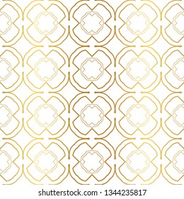 Modern Luxury Geometric Seamless Pattern. Vector Illustration. For Book Design, Background. Vector Illustration. Golden gradient.