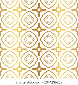 Modern Luxury Geometric Seamless Pattern. Vector Illustration. For Book Design, Background. Vector Illustration. Golden gradient.